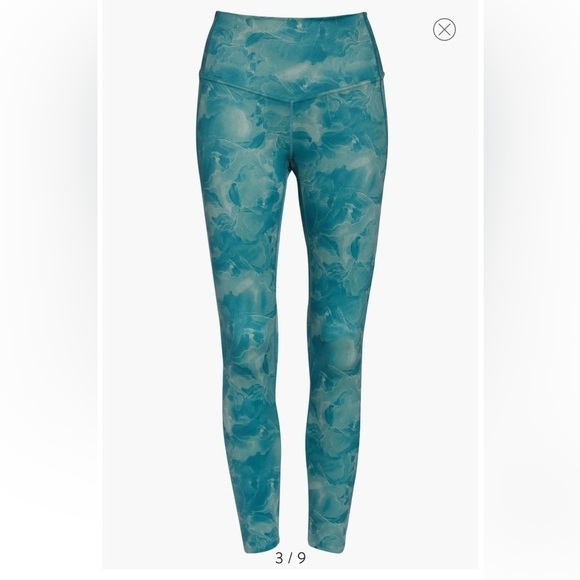 NWT ZELLA HIGH WAIST 7/8 LEGGINGS IN GREEN LILYPAD - Picture 3 of 9